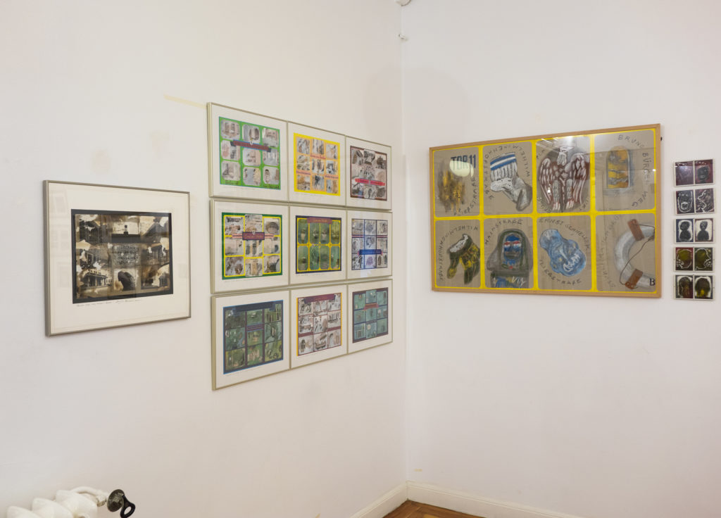 Vista parcial de la exposición “De acá para allá en las residencias de artistas (1993-2014)” en la Escuela Lacaniana de Psicoanálisis, Madrid