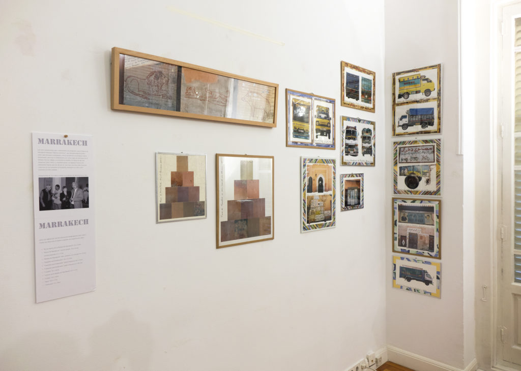 Vista parcial de la exposición “De acá para allá en las residencias de artistas (1993-2014)” en la Escuela Lacaniana de Psicoanálisis, Madrid